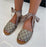 Aariya - Beige EE Tie Up Flat Peep Toe Sandals