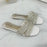 Priyanka - White Croc Print With Silver Diamante Detail Slip On Sandals